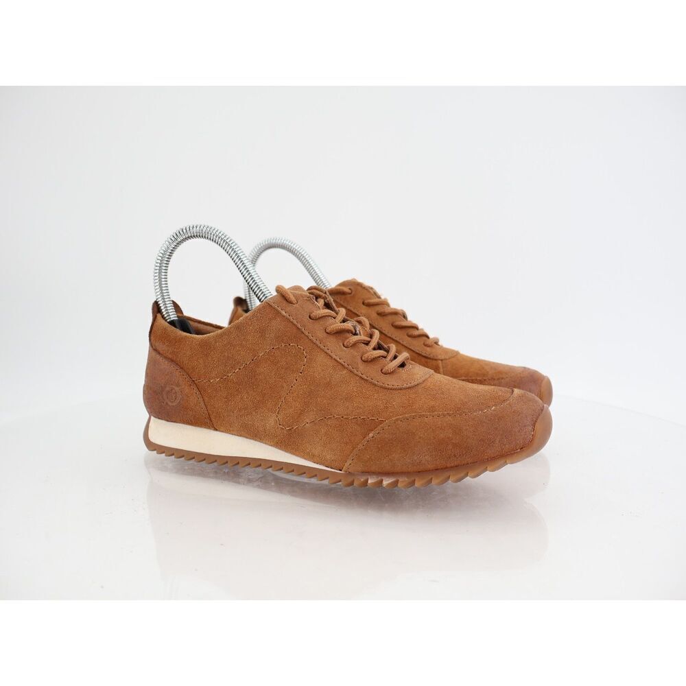Born Lynn Sneaker Comfort Shoes Size 5.5 Brown Suede Leather Lace Up Shoes